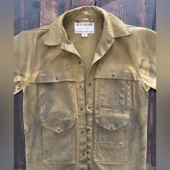 Filson Tan Tin cloth cruiser jacket